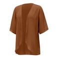 thumbnail image 5 of Puff Sleeve Kimono Chiffon Cardigan, Loose Summer Beach Cover Up, Solid Color Casual Blouse Tops and Loose Capes, 5 of 9