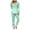Mint Green, variant on ZHUGeLI Womens Pajama Set Long Sleeve Pajamas Top and Pants V Neck Pjs Set Soft Loungewear with Pockets