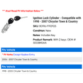 thumbnail image 2 of Ignition Lock Cylinder - Compatible with 1998 - 2007 Chrysler Town & Country 1999 2000 2001 2002 2003 2004 2005 2006, 2 of 2