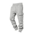 thumbnail image 2 of Mens Drawstring Sweatpants with Pockets Athletic Jogger Pants Cargo Sweatpant Winter Fleece Athletic Trousers ,Outdoor Casual, Daily Wear, Heavyweight for Spring Fall Winter, 2 of 5
