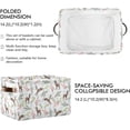 thumbnail image 3 of Storage Basket Christmas Deers Leaf Foldable Canvas Laundry Baskets Bin Waterproof Inner Layer with Sturdy Handles for Toy Nursery Blanket Clothes 2 Pack, 3 of 7