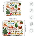 thumbnail image 3 of SKYSONIC Christmas Dish Drying Mat for Kitchen Counter,Snowflake Santa Xmas Tree Ultra Absorbent Reversible Microfiber Dishes Drying Rack Pad Heat-resistant Mats 16x18in, 3 of 7