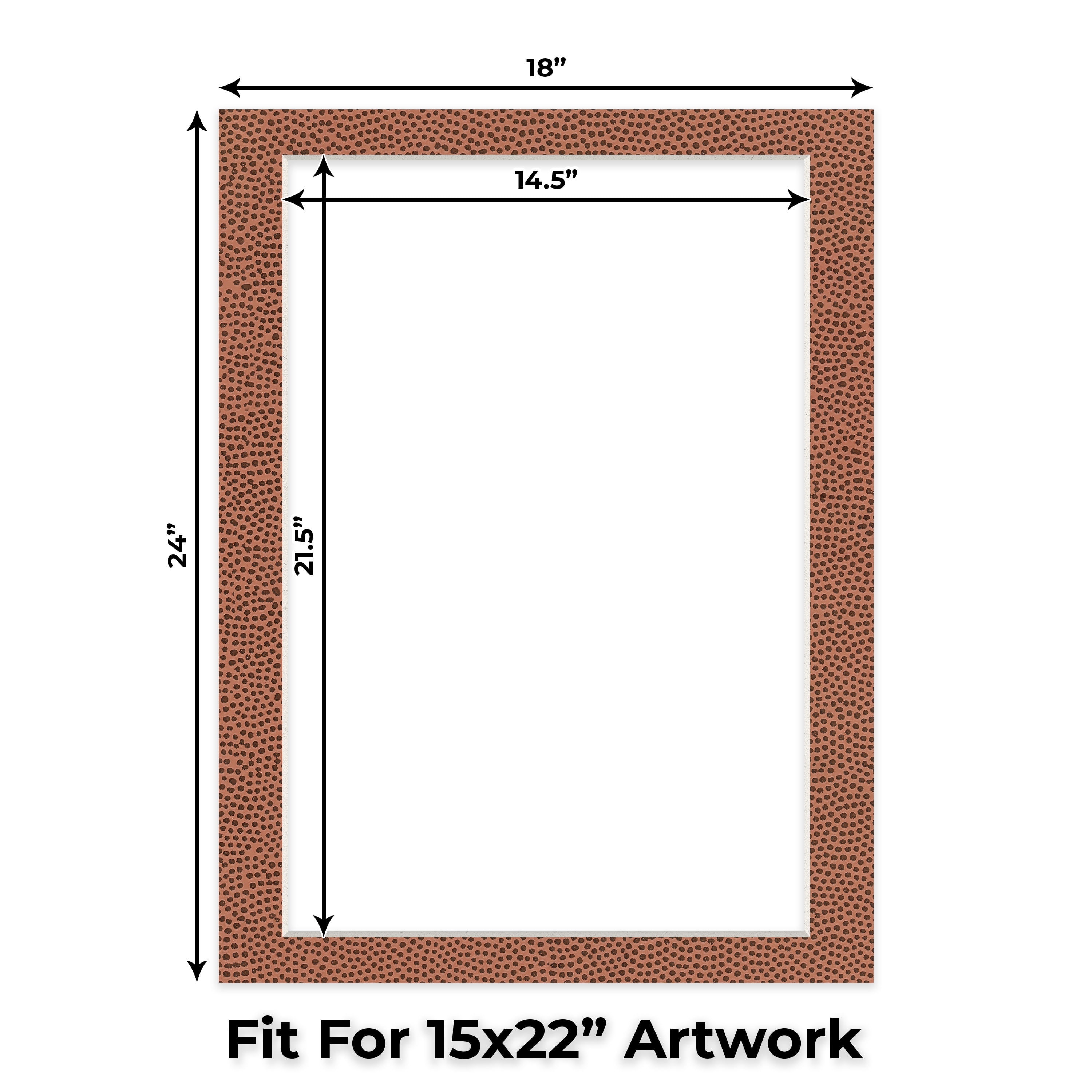 Football Texture Picture Frame Mat for 18x24 Frames - Fits 15x22 Photos - 25 Mats