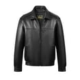 thumbnail image 3 of Reed Men's New Zealand Lambskin Leather Jacket (LargeTall, Black), 3 of 11