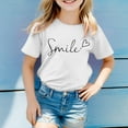 thumbnail image 2 of Bysome T Shirts For Boys Girls Tops Unisex Kids Print Tee Blue Cat Boy Girl Funny T Shirts Top White 4-5 Years, 2 of 4