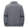 thumbnail image 4 of DayScoop Solid Color Outer Jacket for Men Casual Outerwear Big & Tall Fashion Winter Long Sleeved Lapel Button Cardigan Thick Corduroy Lamb Wool Tops Plus Size, 4 of 5