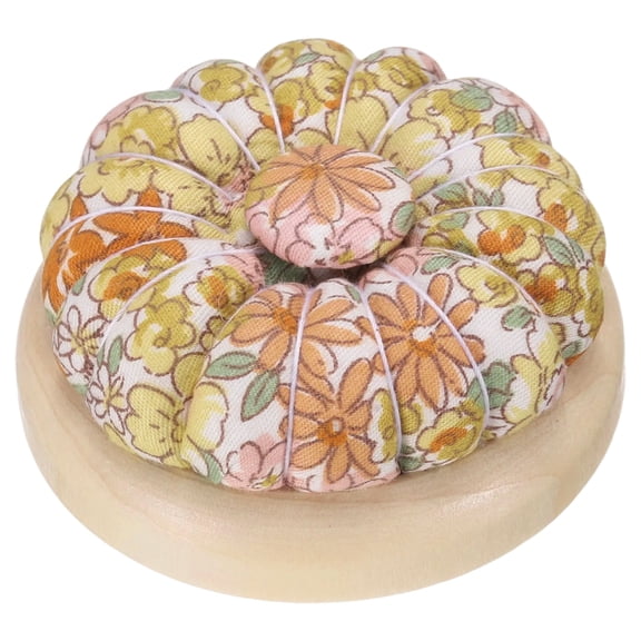 Uxcell Pin Cushions Sewing Cute Needle Holder with Magnetic Wooden Base for Quilting and DIY Crafts Autumn Floral