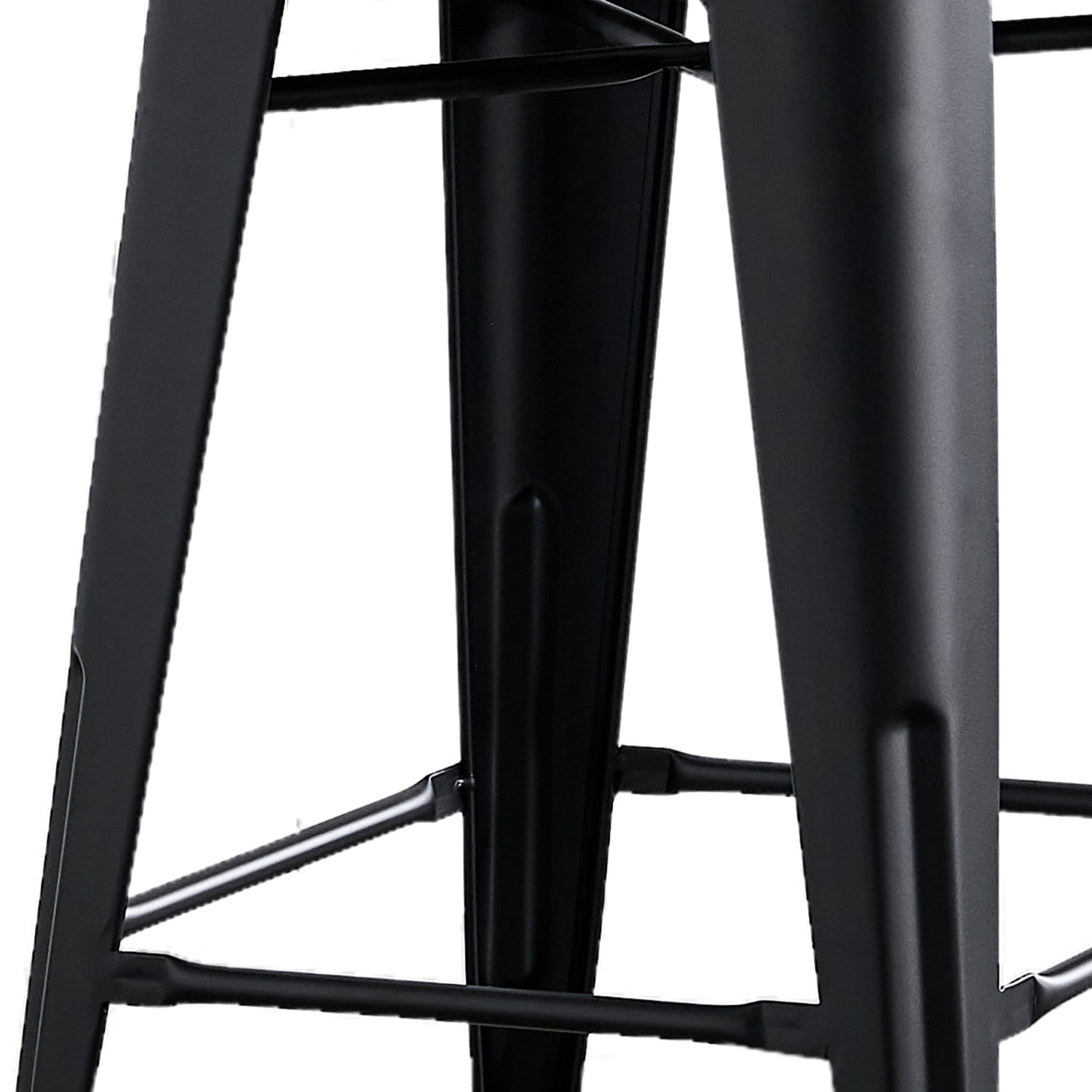 24"Metal Barstool,Country Rustic Style with Back, Kitchen Counter Bar Stool, Lightweight & Sturdy Build, Set of 4