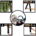 thumbnail image 3 of Correa con ganchos de mosquetón con cierre más seguro, perfecta para columpios de árboles y hamacas, bolsa de transporte, instalación fácil y rápida, color negro, 3 of 5