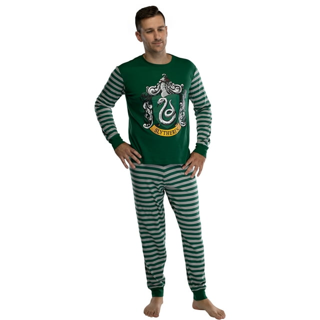Harry Potter Pyjama Adulte en Coton Ajusté avec Blason de la Maison de Poudlard