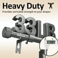 thumbnail image 2 of Ridicili 5/8 Inch Adjustable Single Drapery Curtain Rod Set with Rhombus Cylinder Finials, 48"-84", Gun Metal, 2 of 6