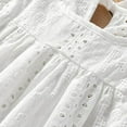 thumbnail image 3 of Robe d'Été pour Bébé Fille Robe de Princesse pour Bébé Fille Vêtements Décontractés Mode Robes de Fête pour Enfants Coton Manches Volantées Ajourées, 3 of 7