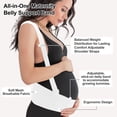 thumbnail image 2 of Banda de embarazo Unique Bargains, banda de maternidad con correas ajustables, bandas para el vientre para mujeres embarazadas, cinturón de maternidad blanco, talla X-Large, 2 of 7