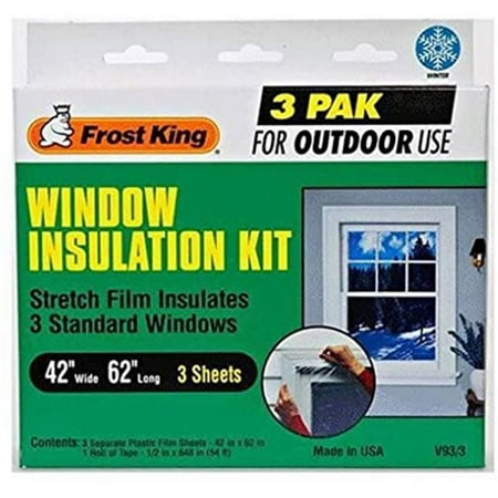 

Thermwell V93-3H 42 x 62 in. Outdoor Stretch Window Kit with Double Faced Mounting Tape Pack of 3