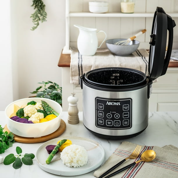 Aroma® 20-Cup Digital Rice & Grain Cooker, Multi-Cooker, 8X Bonded
