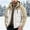 Khaki, variant on LYSMORA Mens Color Block Hooded Puffer Jacket Adjustable Drawcord Windproof Snow Winter Coat Multi Zipper Storage Pockets