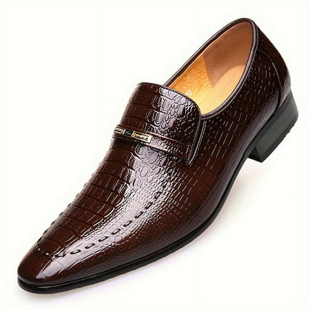 

Men s PU Leather Penny Loafers Casual Slip On Shoes For Business Office