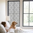 thumbnail image 3 of Grey Moroccan Window Privacy Film, Vintage Ethnic Abstract Geometric Stripes Static Cling UV Sun Blocking Tint Film Heat Control Windows Films for Bedroom Bathroom, Window Stickers 29.5"x78.7", 3 of 8