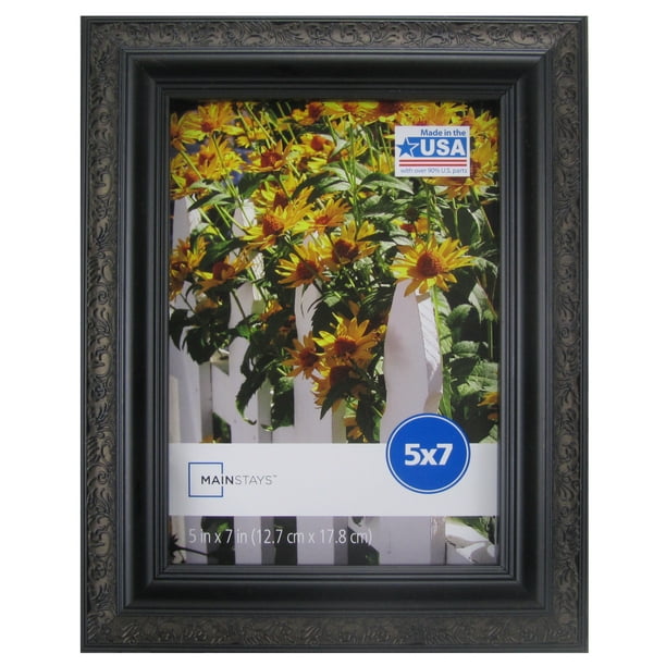 Mainstays 5x7inch Ornate Picture Frame, Black