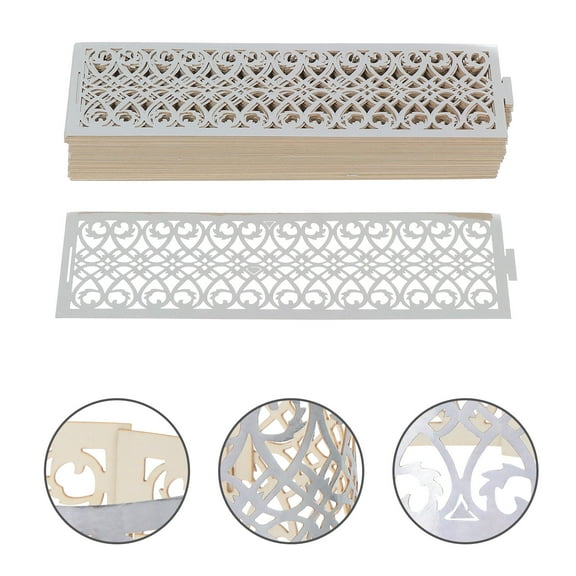 OFFIGAM 50Pcs Silver Paper Lamp Enclosures Cylindrical Home Decoration Family Friends