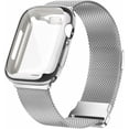 thumbnail image 1 of Metal Magnetic Bands Compatible for Apple Watch Band 42mm with Case, Stainless Steel Milanese Mesh Loop Replacement Strap Compatible with iWatch Series SE 6/5/4/3/2/1(Silver,42MM), 1 of 9