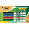 BIC Great Erase Low Odor Dry-Erase Fine Point Markers 4/Pkg Black, Blue, Red & Green