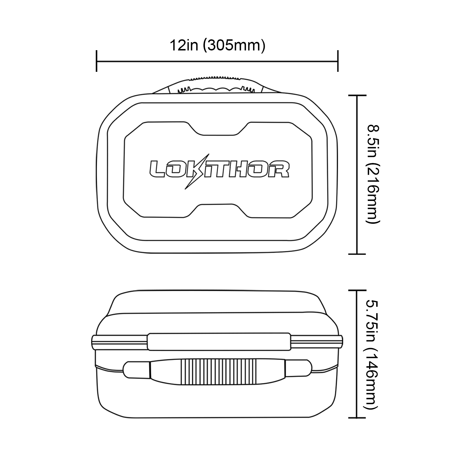 LOKITHOR JA Series Carrying Case-Protective EVA Storage Bag with Handle for JA300,JA301,JA302,JA400,JA401,JA3000  Jump Starter with air compressor