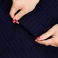 thumbnail image 7 of PiccoCasa 100% Cotton Cross Cable Knit Throw Blanket For Sofa Couch Bed Home Bedding, Navy Blue 47"x 70", 7 of 7