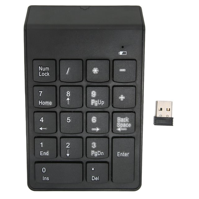Teclado numérico Mini inalámbrico de 18 teclas 2,4 GHz Conexión estable Diseño ergonómico Teclado numérico para portátil Teclado numérico