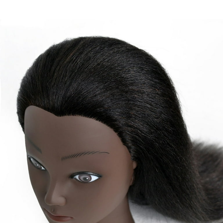 duhgbne african american mannequin head real hair manikin head for