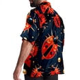 thumbnail image 3 of Seven Starred Ladybird Men's Short Sleeve Button Down Poplin Casual Beach Shirts, 3 of 6
