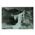 thumbnail image 2 of Yosemite Cutting Board, Waterfalls in Yosemite National Park in California Monochromic Old Picture Print, Decorative Tempered Glass Cutting and Serving Board, Large Size, Black White, by Ambesonne, 2 of 5
