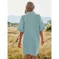thumbnail image 4 of Loose Soft Notched Collar Tunic Dress, 4 of 4