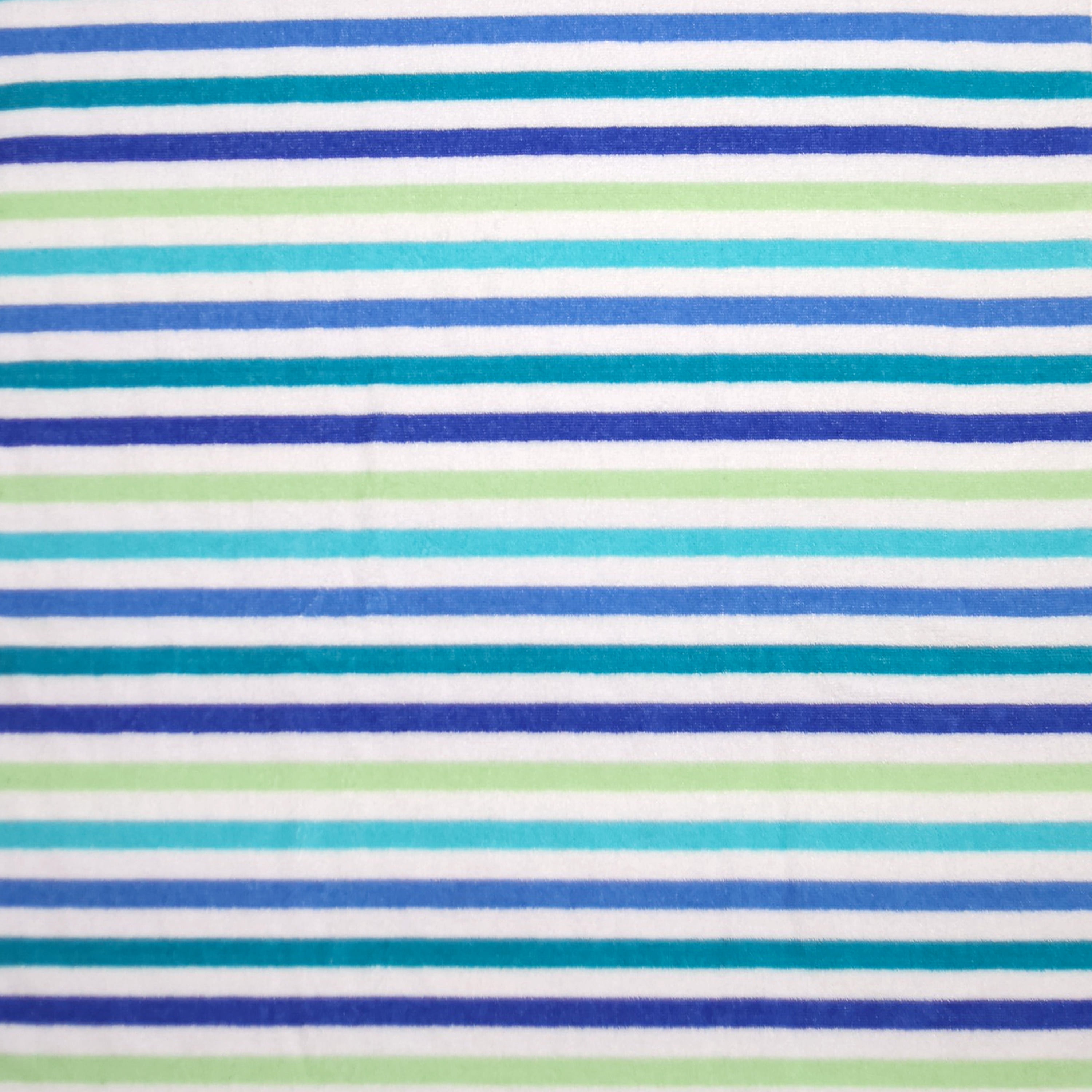 Mainstays Everyday Yarn Dyed Cool Breton Stripe Cotton-Blend Velour Beach Towel, 30" X 60"