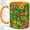 Orange, variant on Tropical Pineapple Accent Mug, 11oz Ceramic Coffee Cup for Beach Fans