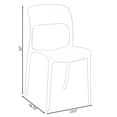 thumbnail image 7 of Modern Plastic Outdoor Dining Chair with Open Curved Back, 7 of 7