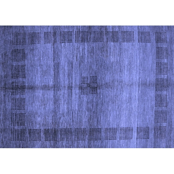 Ahgly Company Indoor Rectangle Abstract Blue Modern Area Rugs, 8' x 10'