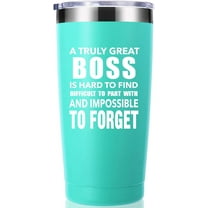 A Truly Great boss is Hard to Find 20 OZ Tumbler.Bosses Day Gifts.Leaving Moving Appreciation Retirement Birthday Christmas Gifts for Women Men Manager Director Boss,Boss Lady Mug(Seafoam)