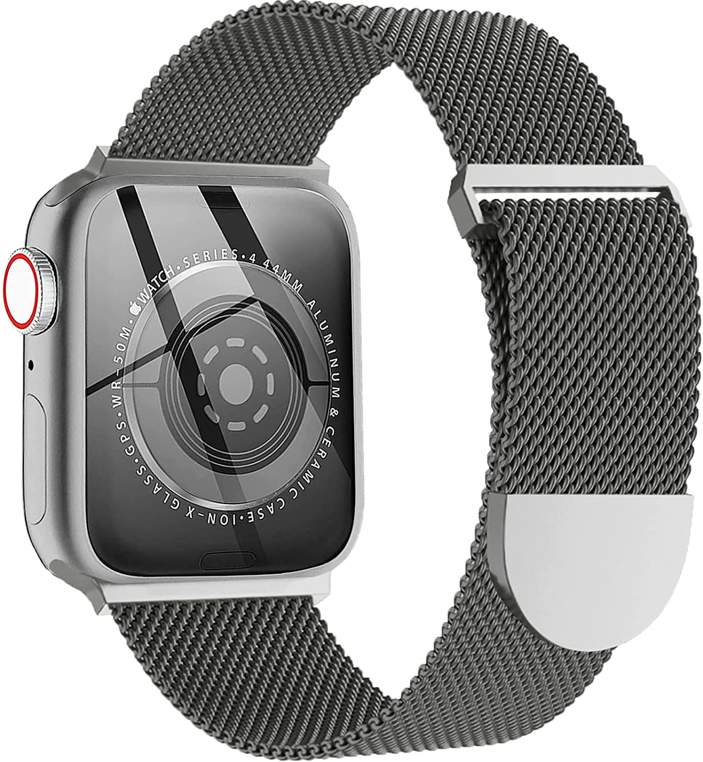 Mesh Metal Band Stainless Steel Magnetic Compatible with Apple