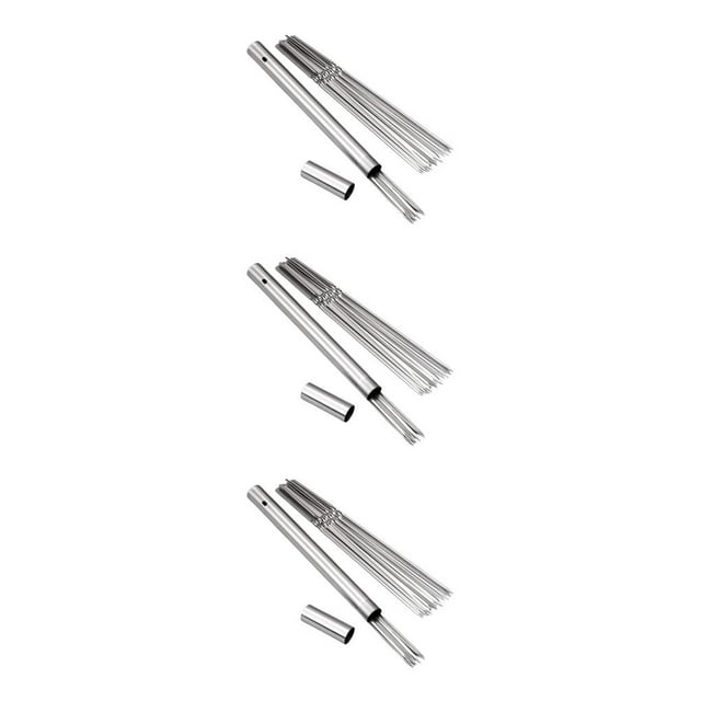 Speravity Palo para barbacoa de acero inoxidable, herramienta definitiva para asar kebabs con facilidad, se puede lavar en lavavajillas, palo + Type1 NO1