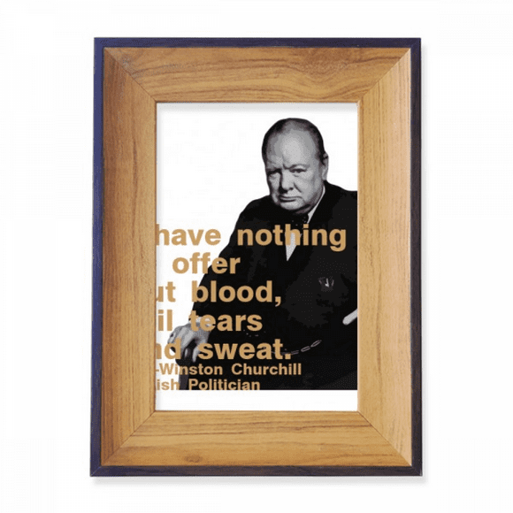 ill British Prime Minister Motto Photo Frame Exhibition Display Art Desktop Painting