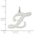 thumbnail image 4 of FB Jewels Sterling Silver Rhodium-plated Large Fancy Script Initial Z Charm, 4 of 4