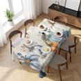 thumbnail image 3 of Thanksgiving Pumpkin Table Cloth Waterproof Tablecloths, Fall Eucalyptus Autumn Leaves Beige Tablecloth Dining Table Cover for Kitchen Party Tabletop Outdoor, Rectangle Tablecloth 54x108 Inch, 3 of 9