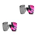thumbnail image 3 of Soidarity Verano hombres mujeres ciclismo guantes medio dedo Skate gimnasio Fitness Sport Bike bicicleta manopla para BOODUN rosado L 2piezas, 3 of 6