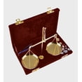 thumbnail image 2 of diollo 50gm Apothecary Scale with Velvet Box Vintage Brass Weight Scale Home Dcor Antique Weight Balancing Scale Taraju, Brown, 2 of 2