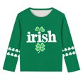 thumbnail image 5 of Blusas y camisas de manga larga con cuello redondo, moda del Día de San Patricio, blusa informal con estampado bonito de manga larga para niños y niñas., 5 of 5