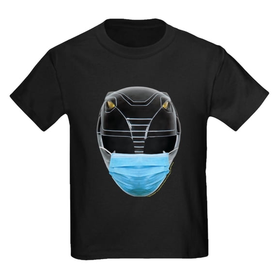 CafePress - Power Rangers Black Ranger Wearing A Kids T Shirt - Dark T-Shirt Kids XS-XL