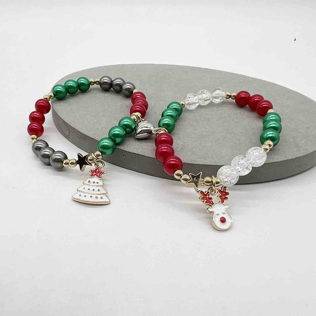 Salud y Belleza, Cuidado Personal, Productos para el Cuidado de la Salud, Productos para la Salud, Regalo de Navidad y San Valentín Pulsera Elástica con Cuentas y Letras Rotas, detergente detergente