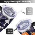 thumbnail image 5 of Halloween Coffee Tumble Happy Halloween Pumpkin Ghost Coffee Travel Mug with Straw,Thermal with Lids for Hot and Cold Drinks for Outdoor Sports Wedding 40 oz Spooky Cup, 5 of 7