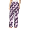 thumbnail image 3 of Daiia Leopard Print Women's Sleep Pant with Pockets and Drawstring,Pajama Pants-XX-Large, 3 of 9